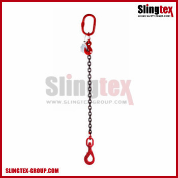 One Leg G80 Chain Sling w/ Swivel Self Locking Hook