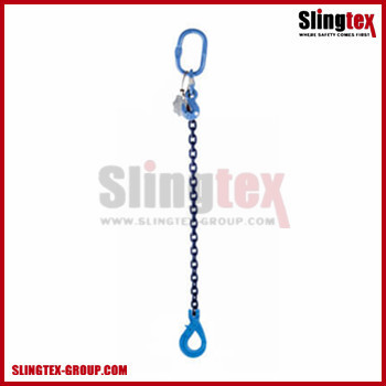 One Leg G100 Chain Sling w/ Clevis Self Locking Hook
