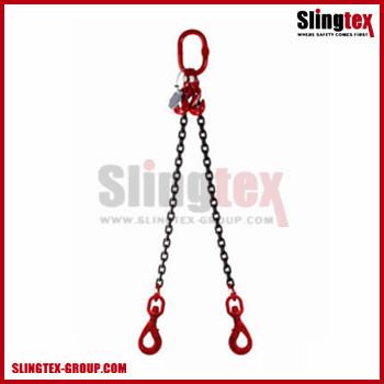 Two Legs G80 Chain Sling w/ Swivel Self Locking Hook