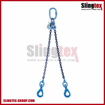 Two Legs G100 Chain Sling w/ Swivel Self Locking Hook