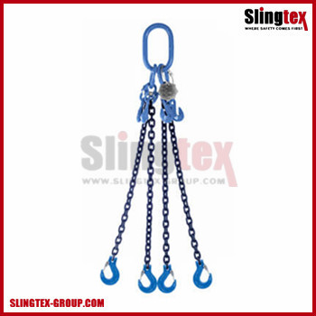 Four Legs G100 Chain Sling w/ Clevis Sling Hook