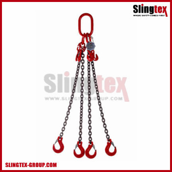 Four Legs G80 Chain Sling w/ Clevis Sling Hook