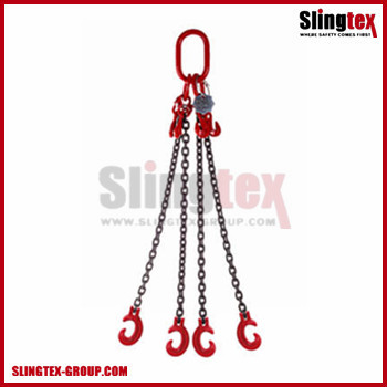 Four Legs G80 Chain Sling w/ Clevis C Hook