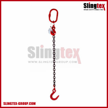 One Leg G80 Chain Sling w/ Eye Foundry Hook